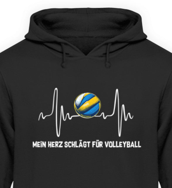 Mein Herz schlägt für Volleyball Hoodie