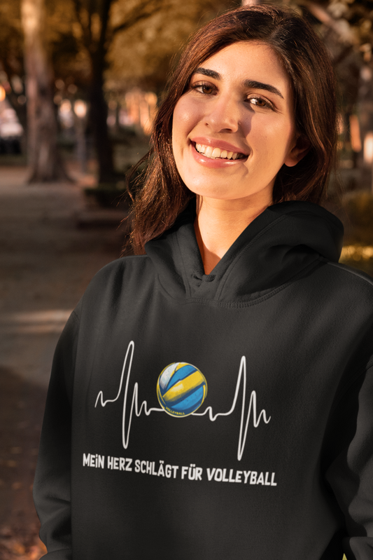 Mein Herz schlägt für Volleyball Hoodie