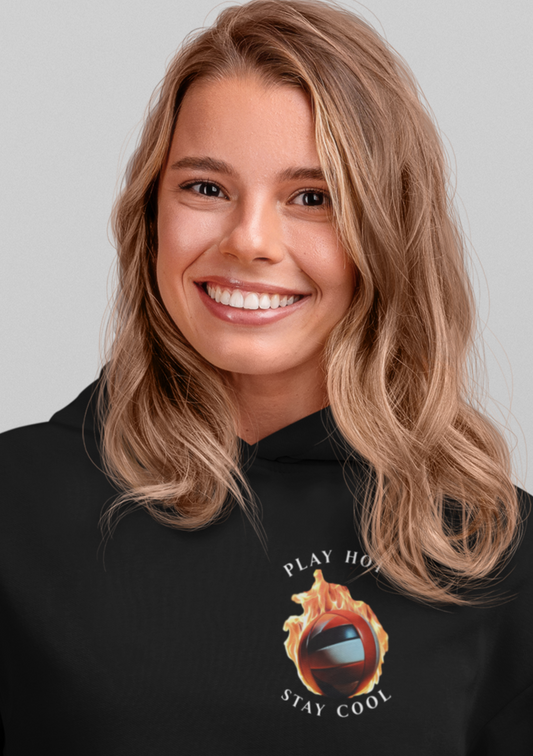 PLAY HOT STAY COOL small logo Hoodie