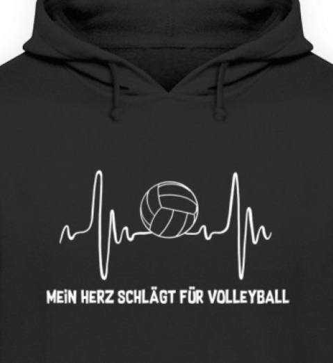 Volleyball im Herzen Hoodie