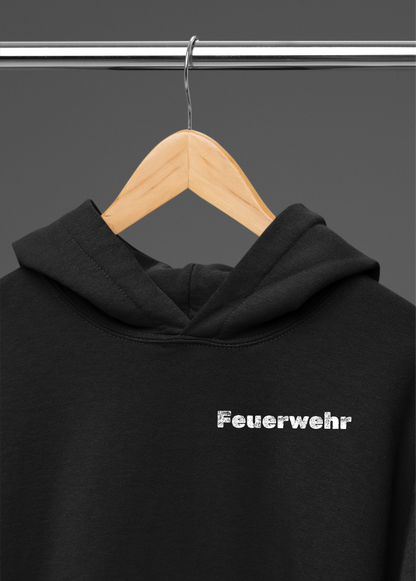 Feuerwehr Hoodie Schwarzweiß