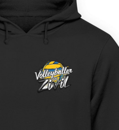 Volleyballer in Zivil small logo Hoodie