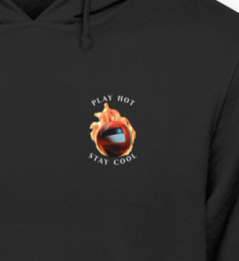 PLAY HOT STAY COOL small logo Hoodie