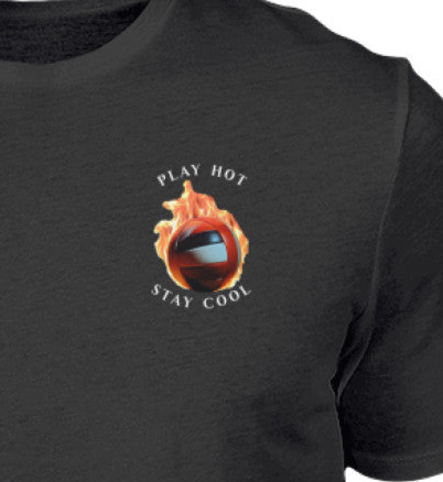 PLAY HOT STAY COOL small  logo Shirt