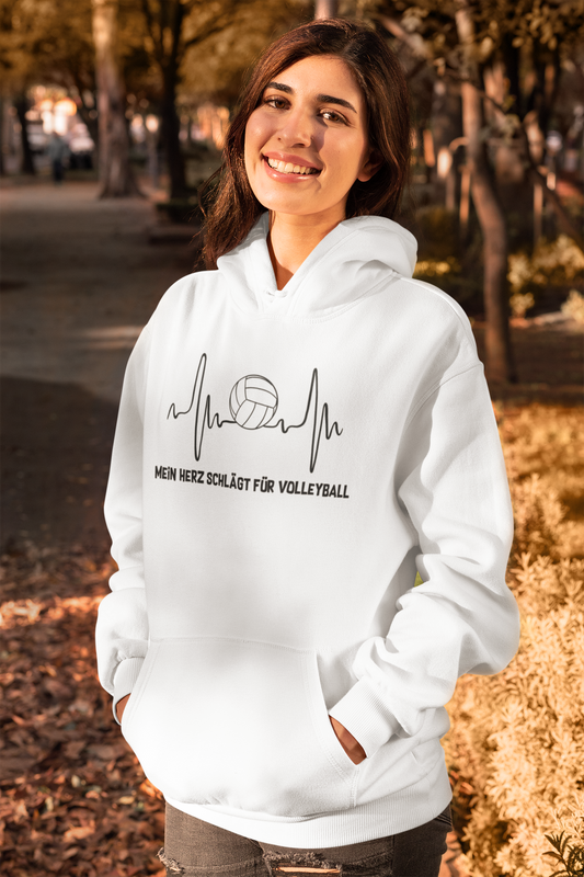 Volleyball im Herzen Hoodie